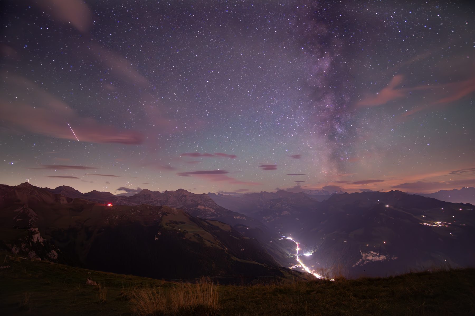 Milchstraße über den Alpen